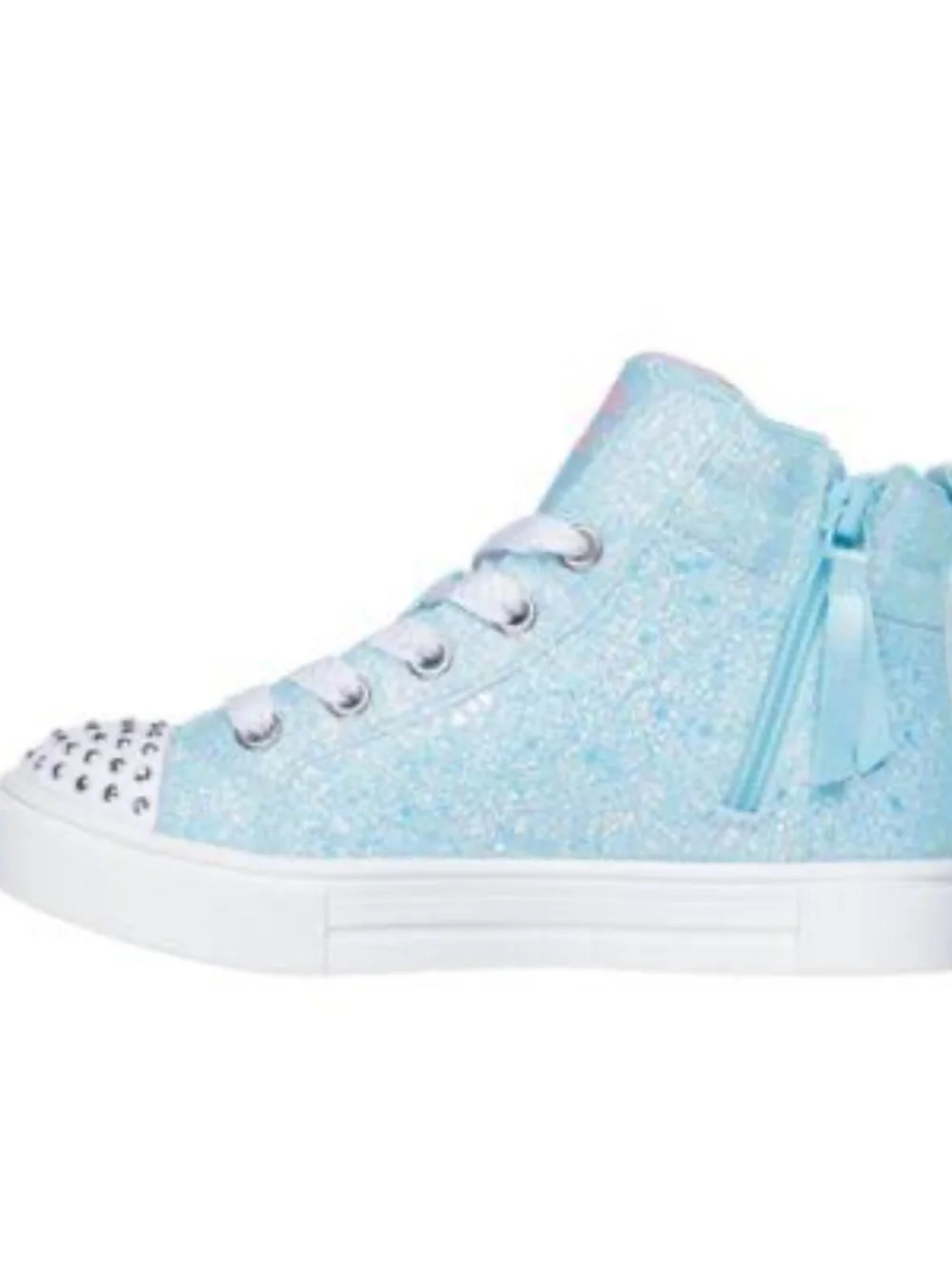SKECHERS Little Girls' Twinkle Toes Friendship Bracelet High Top Sneaker